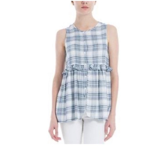 MAX STUDIO LONDON-Womens Ruffled Button Up Shirt. - Picture 1 of 6